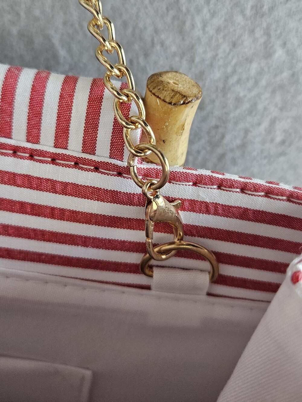 Tommy Bahama Lobster Embroidered Tote Bag NWT Bamboo Handles Coastal Resort - Picture 11 of 16